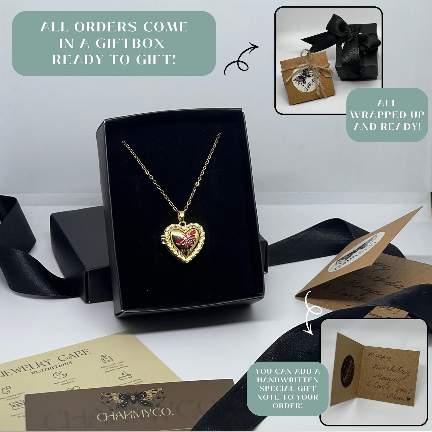 Bee Heart Photo Locket Necklace β Personalized Keepsake Gift