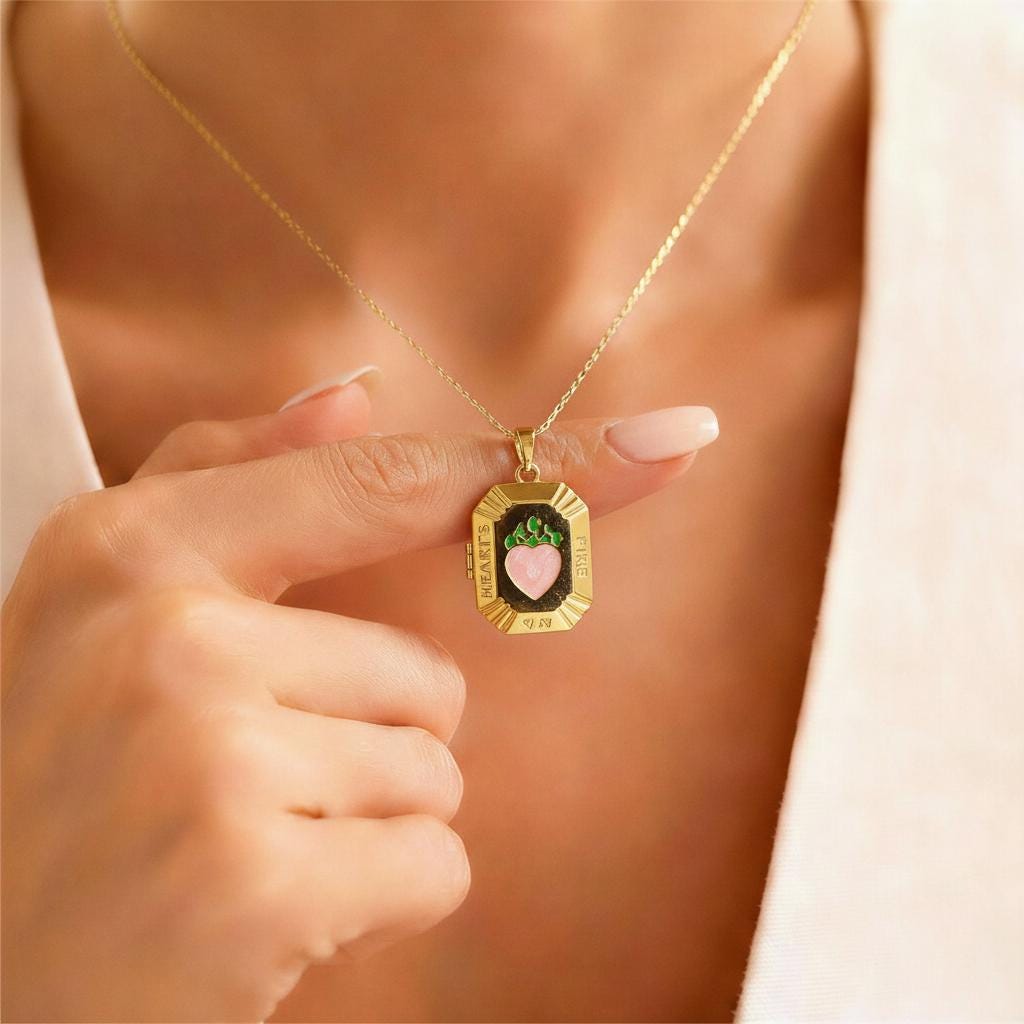 Heart Photo Locket Necklace β Personalized Keepsake Gift