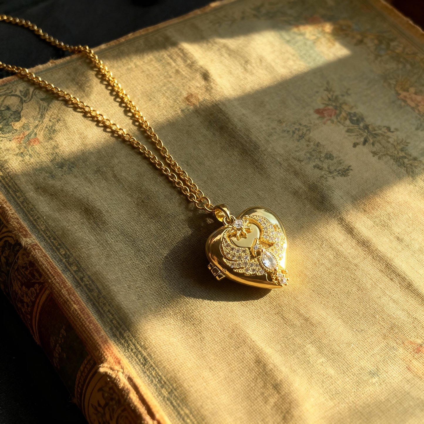 Phoenix Heart Photo Locket Necklace – Personalized Keepsake Gift