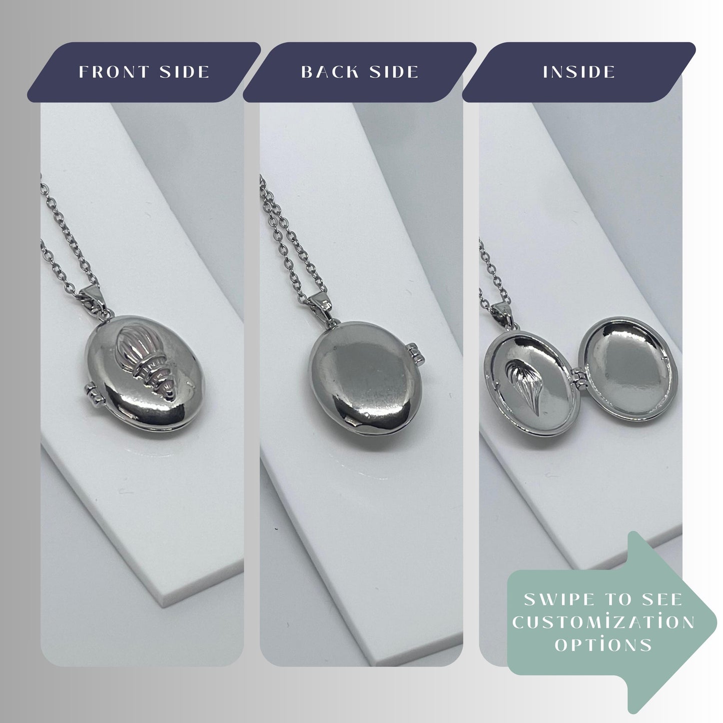 Seashell Photo Locket Necklace – Personalized Keepsake Gift