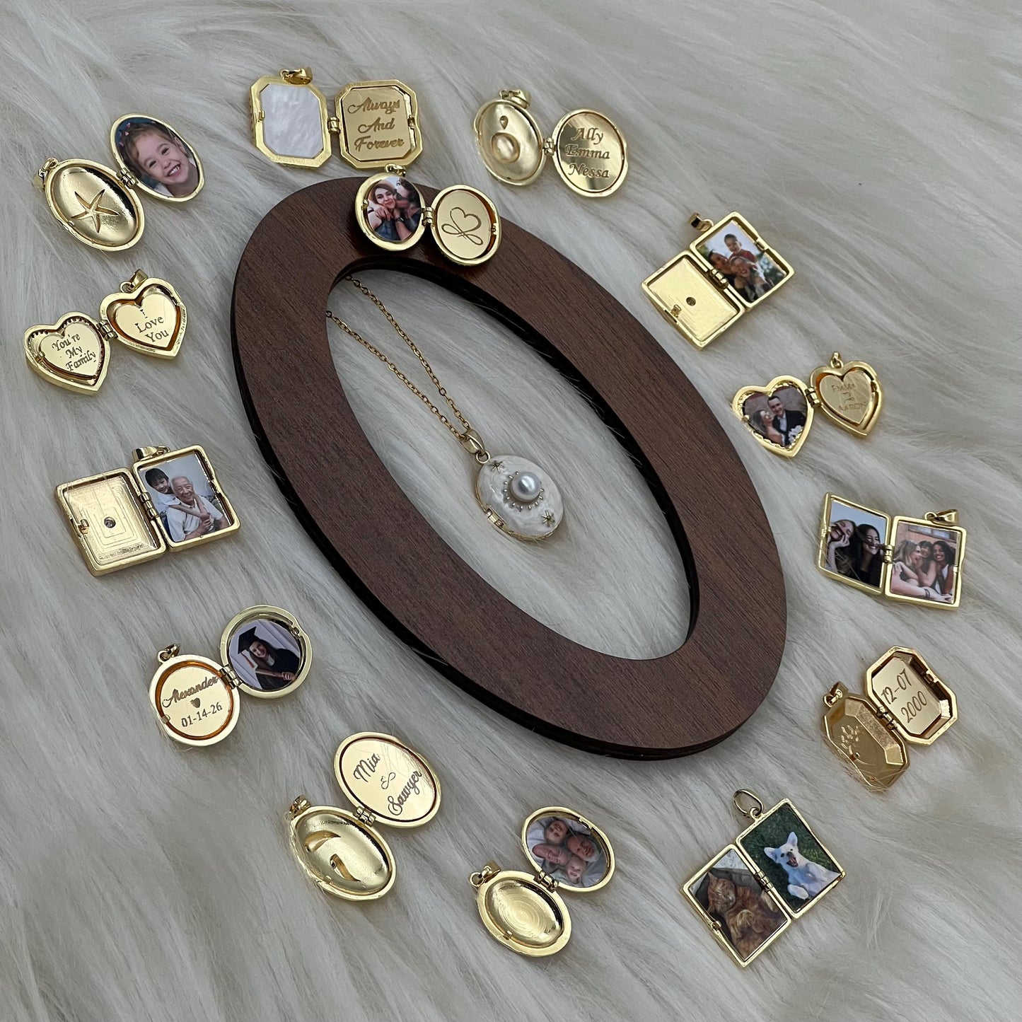 Pearl Star Photo Locket Necklace – Personalized Keepsake Gift