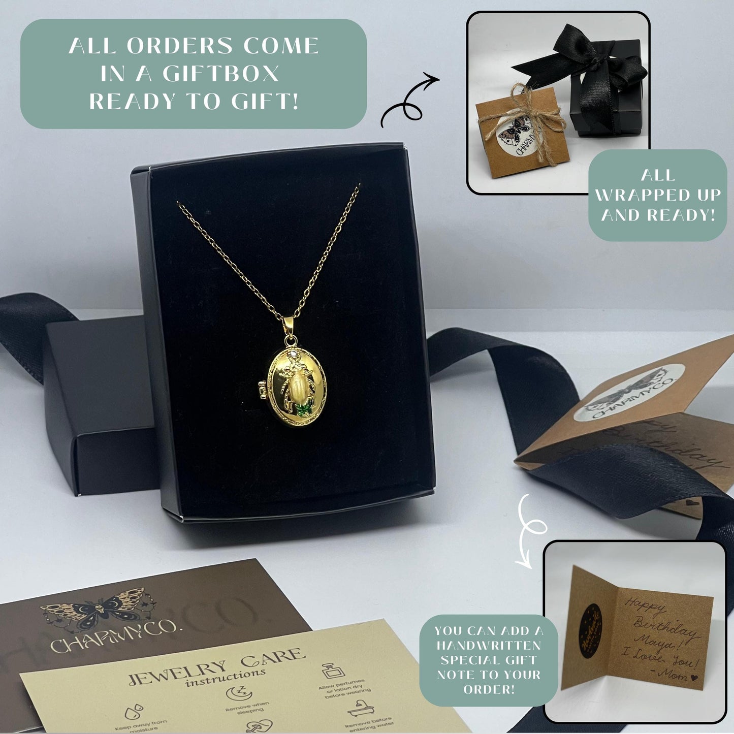 Firefly Oval Photo Locket Necklace – Personalized Keepsake Gift