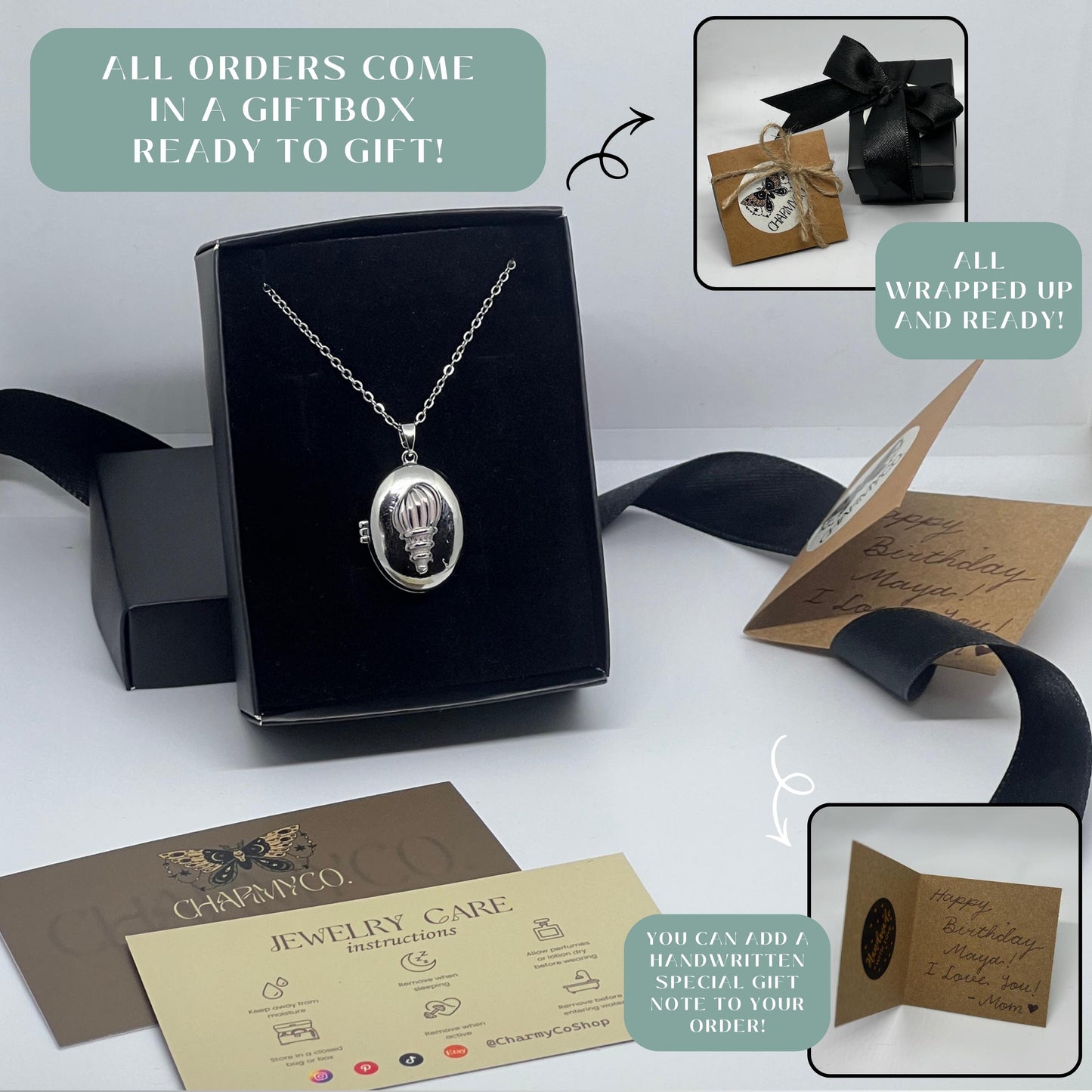 Seashell Photo Locket Necklace – Personalized Keepsake Gift