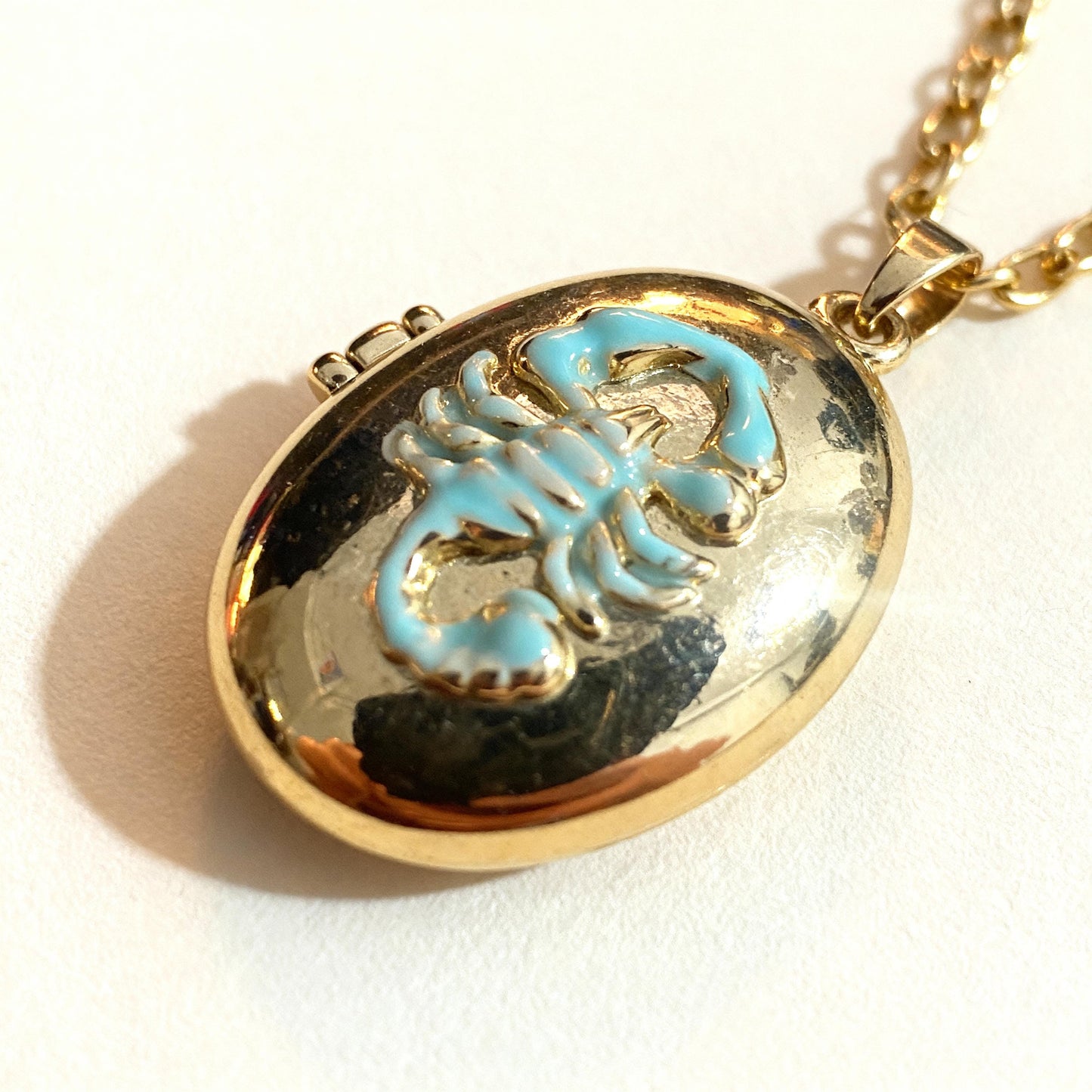 Scorpio Oval Photo Locket Necklace – Personalized Keepsake Gift