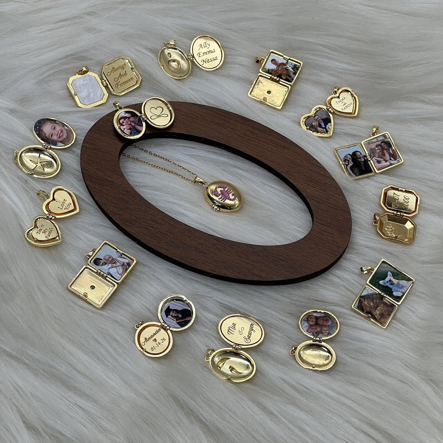 Scorpio Enamel Photo Locket Necklace – Personalized Keepsake Gift