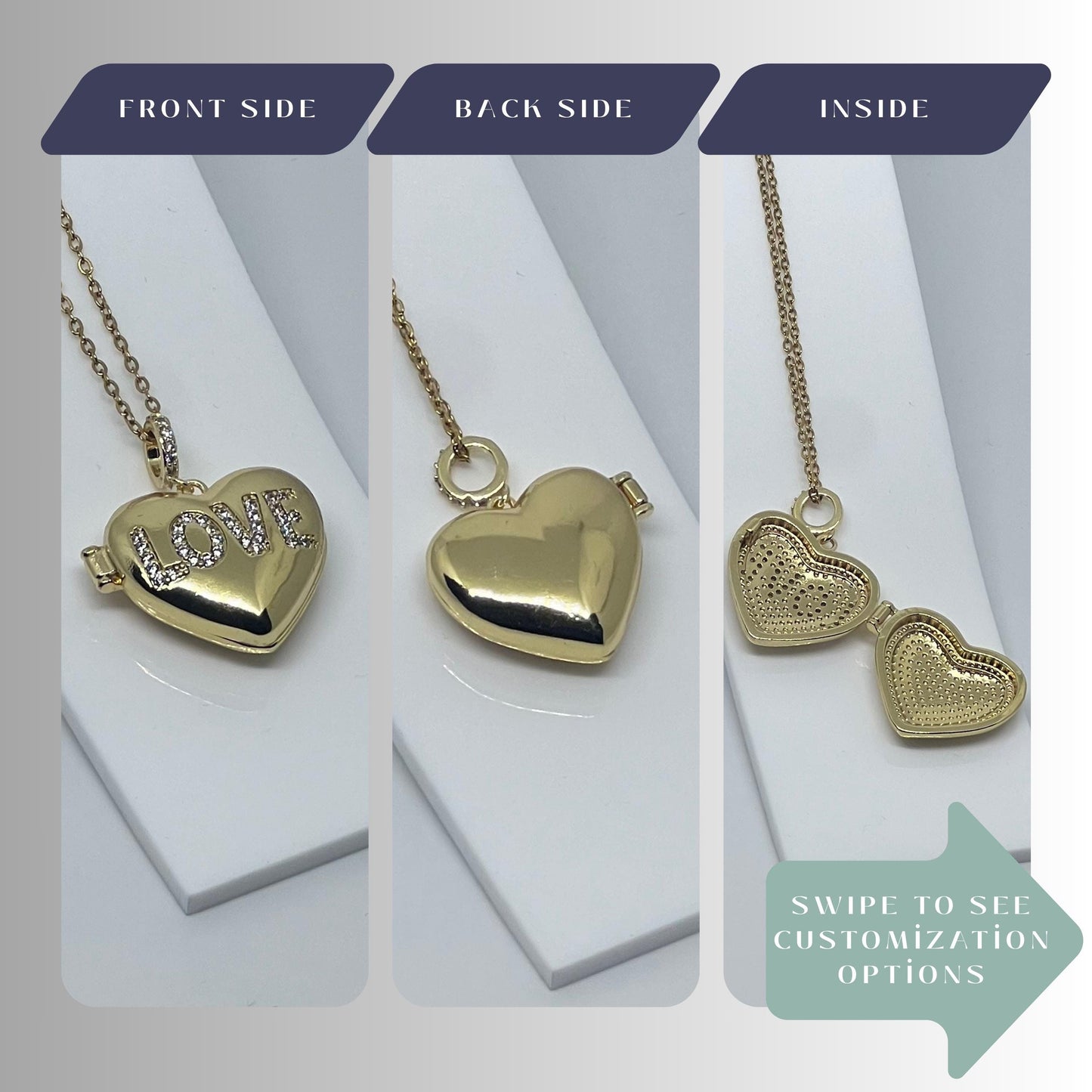 Love Heart Photo Locket Necklace – Personalized Keepsake Gift