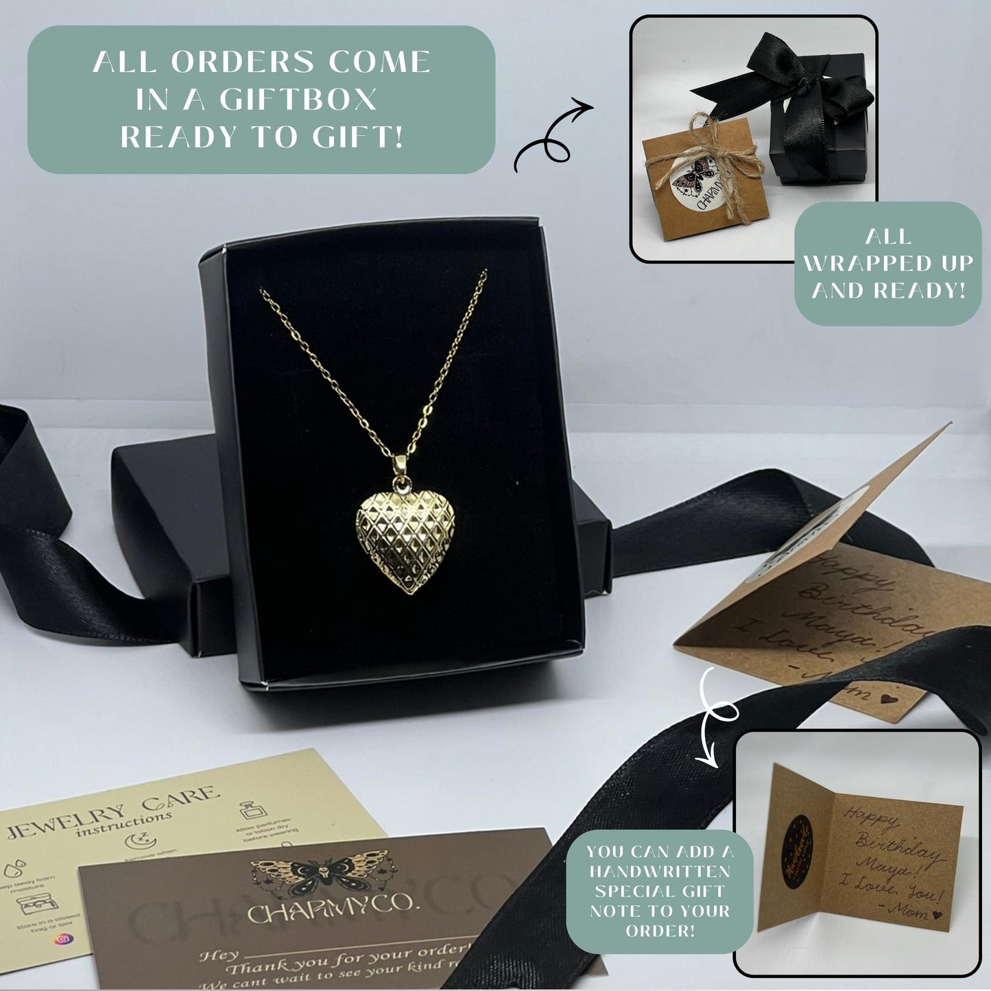 Classic Heart Photo Locket Necklace – Personalized Keepsake Gift