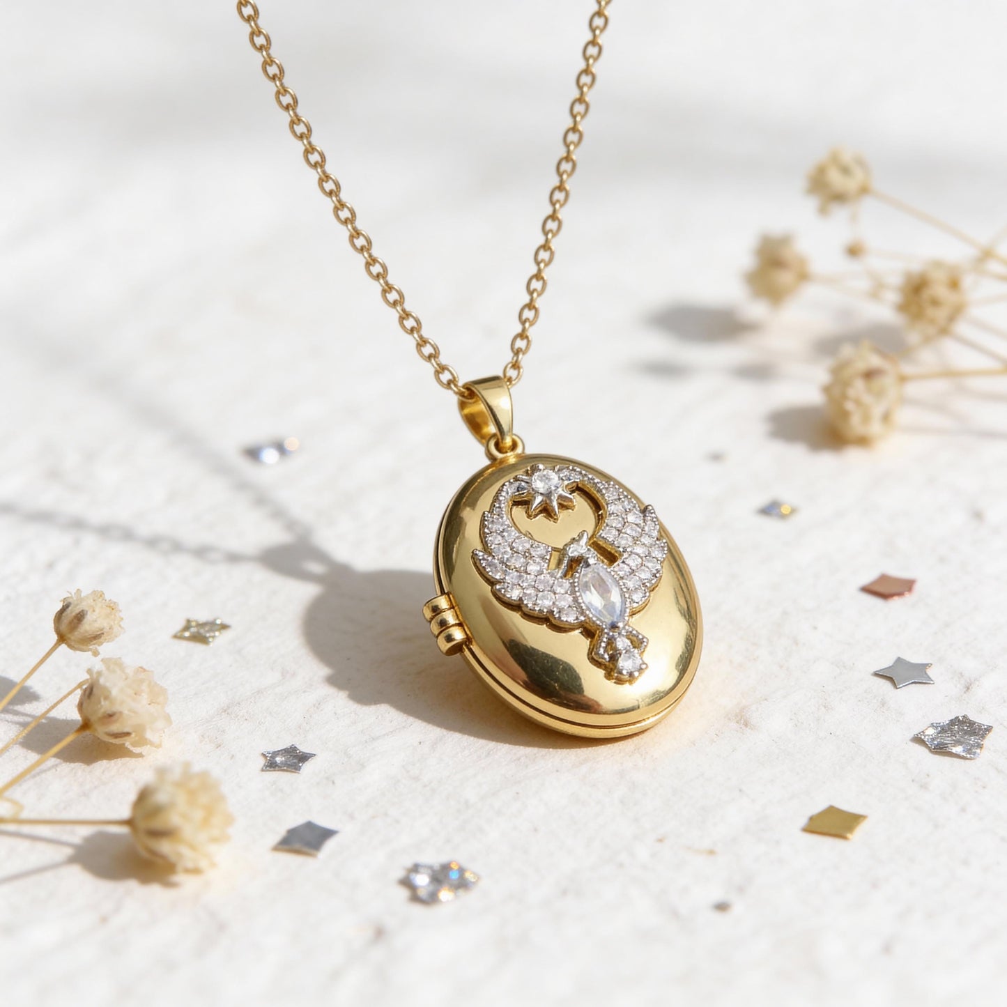 Phoenix Oval Photo Locket Necklace – Personalized Keepsake Gift
