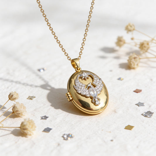 Phoenix Oval Photo Locket Necklace – Personalized Keepsake Gift