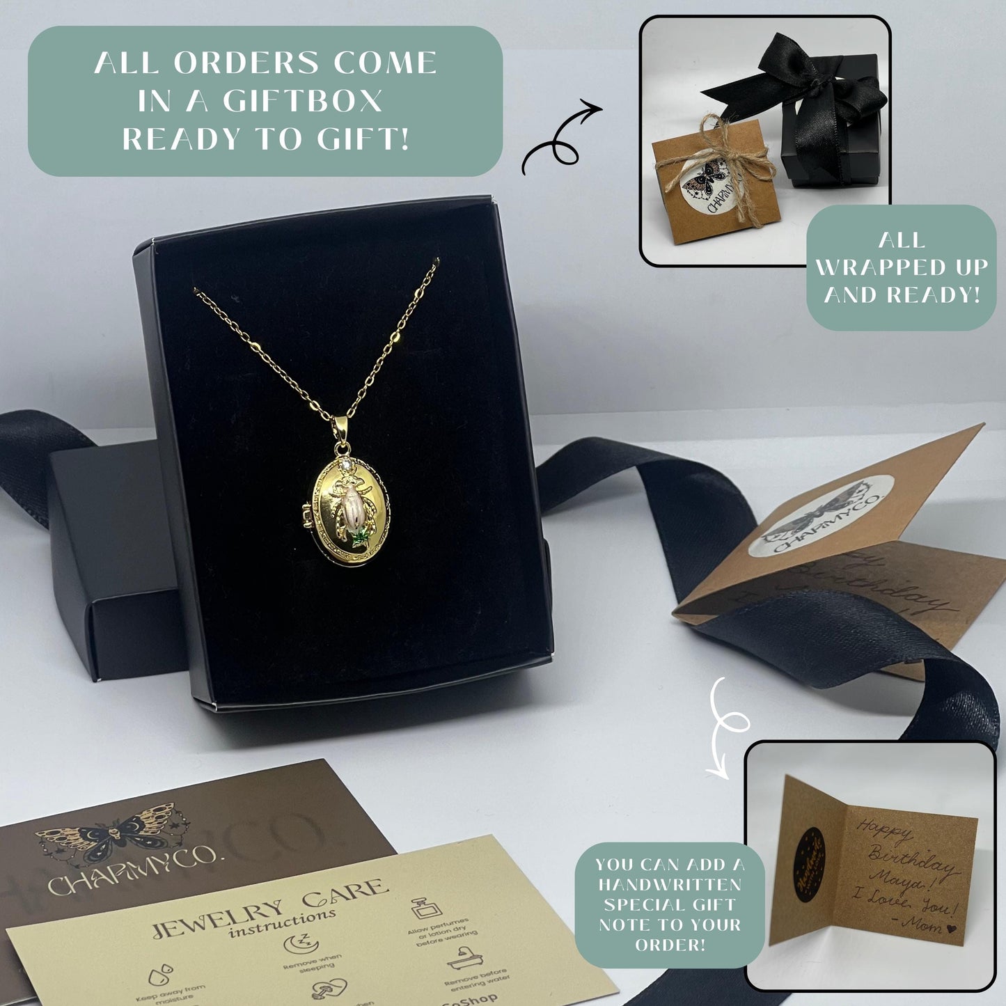 Firefly Oval Photo Locket Necklace – Personalized Keepsake Gift