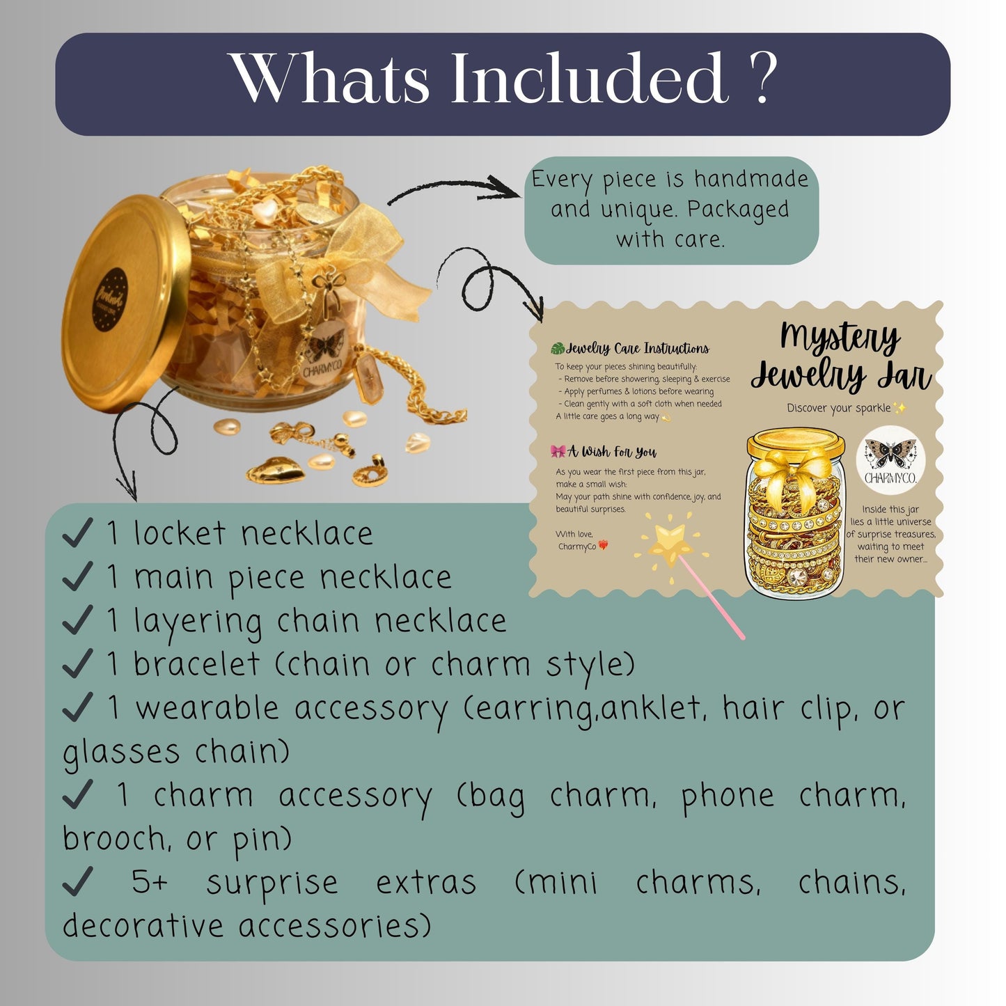 Mystery Jewelry Jar – 10+ Surprise Pieces – Gift Set for Her