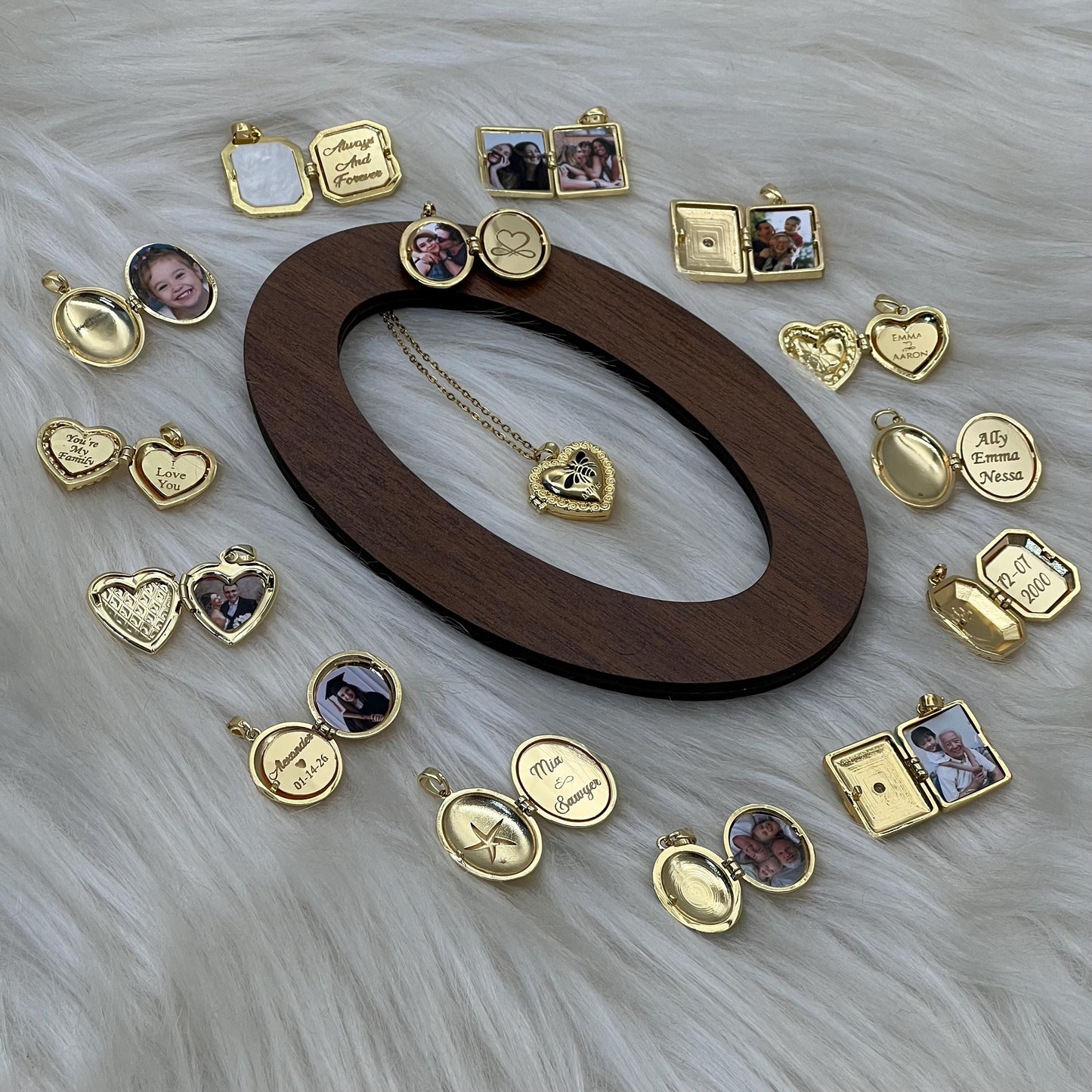 Bee Heart Photo Locket Necklace – Personalized Keepsake Gift