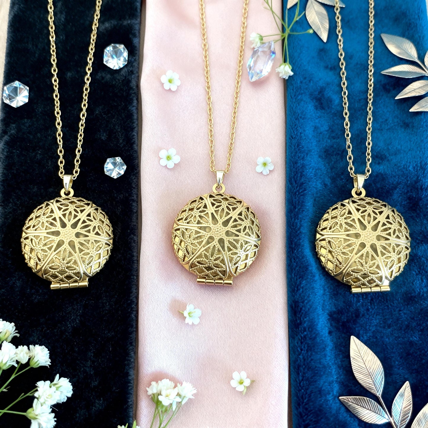 Filigree Round Photo Locket Necklace – Personalized Keepsake Gift