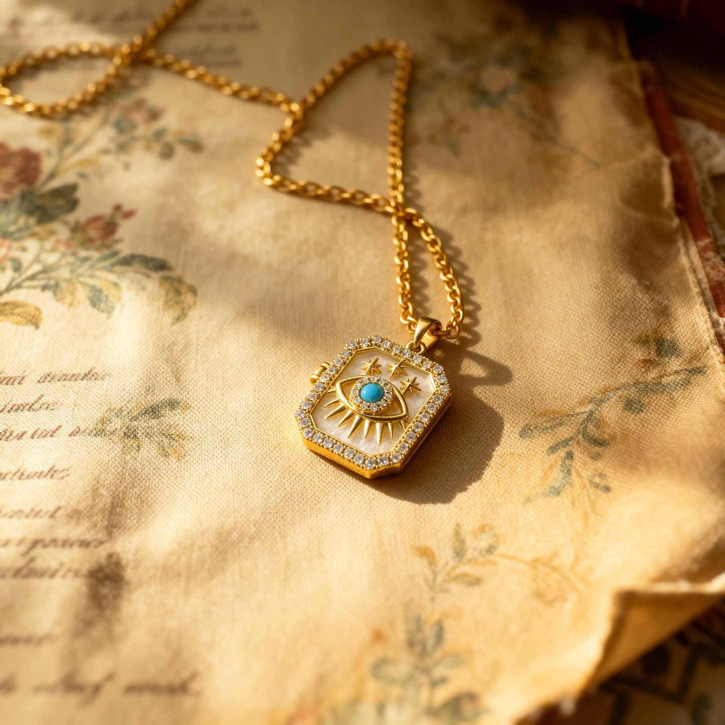 Evil Eye Photo Locket Necklace – Personalized Keepsake Gift