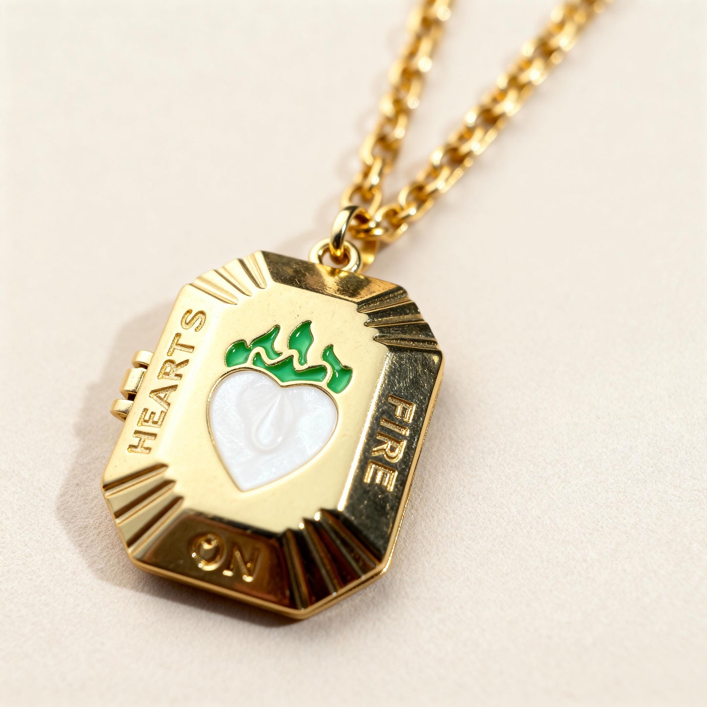 White Enamel Heart Photo Locket Necklace – Personalized Keepsake Gift