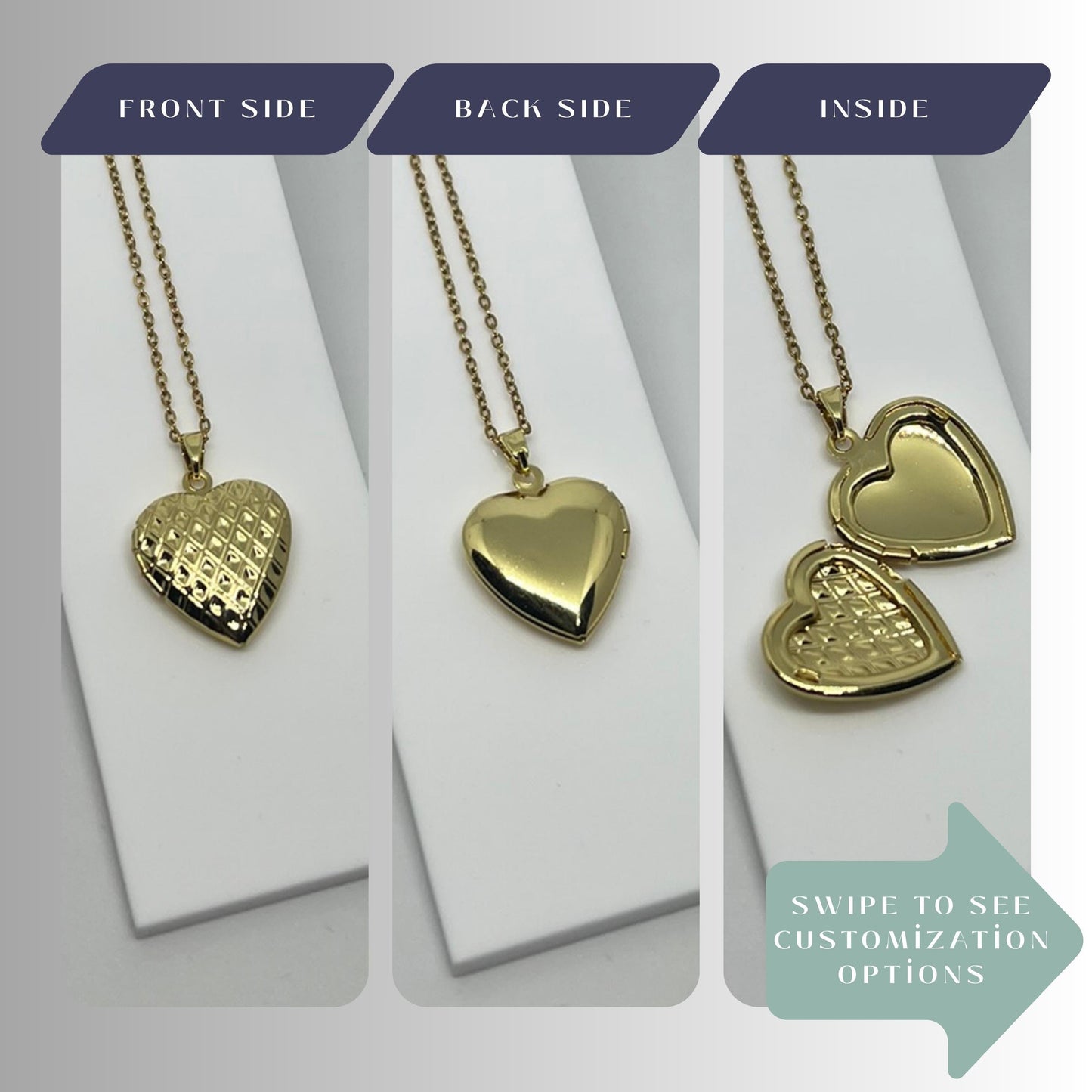 Classic Heart Photo Locket Necklace – Personalized Keepsake Gift