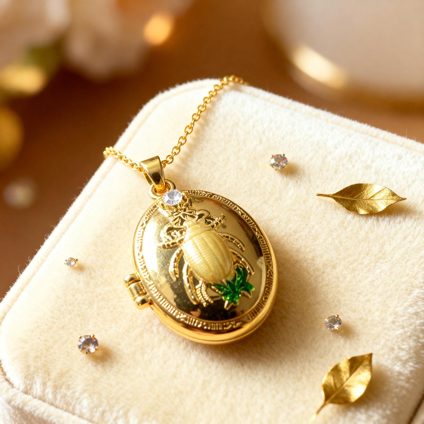 Firefly Oval Photo Locket Necklace – Personalized Keepsake Gift