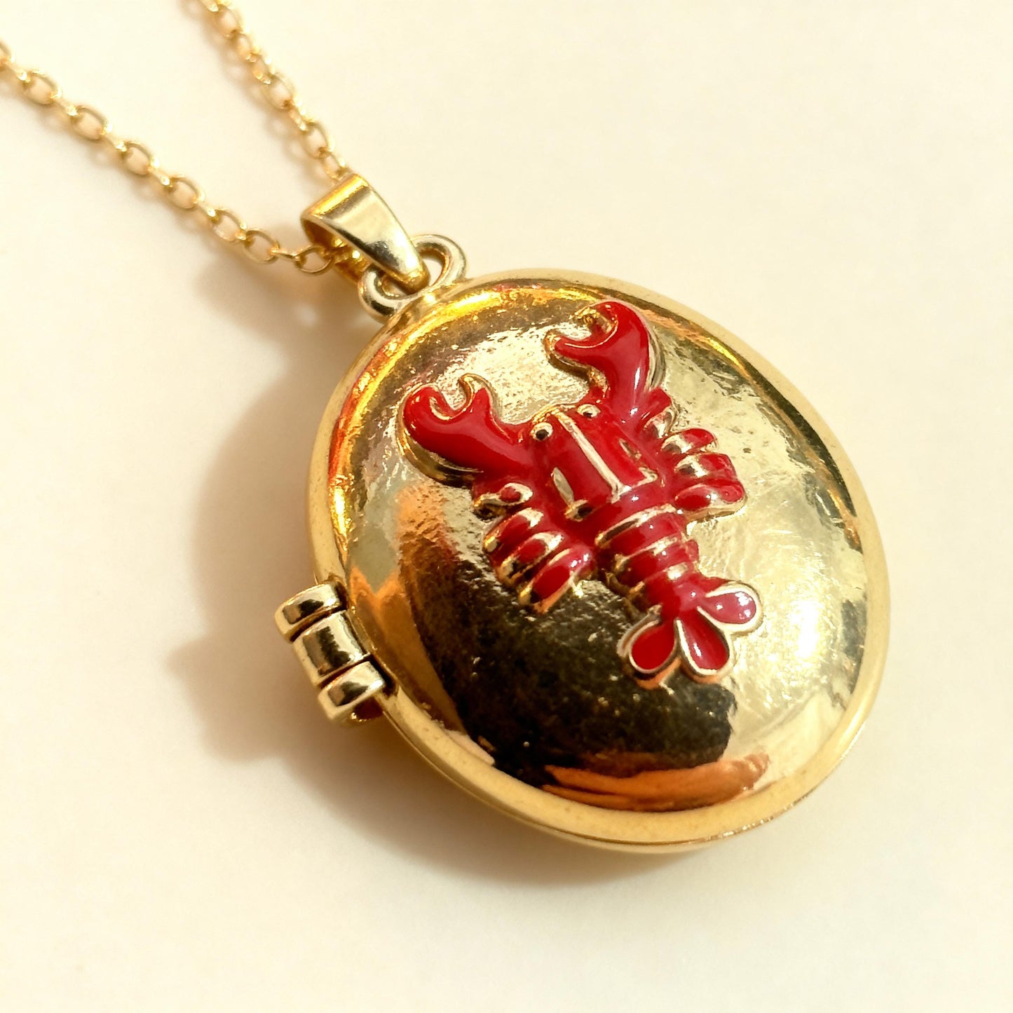 Lobster Oval Photo Locket Necklace – Personalized Keepsake Gift