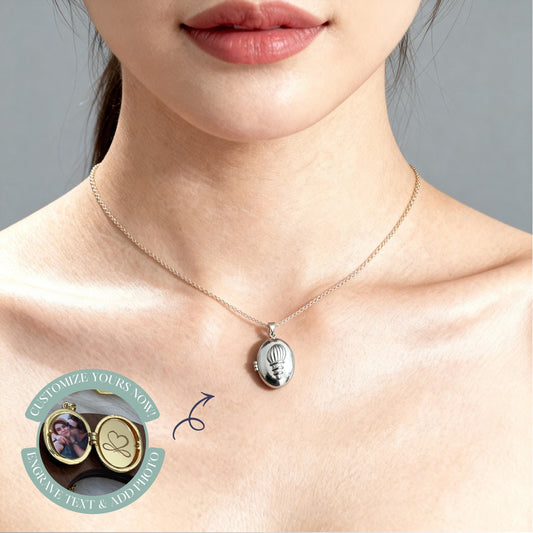Seashell Photo Locket Necklace – Personalized Keepsake Gift
